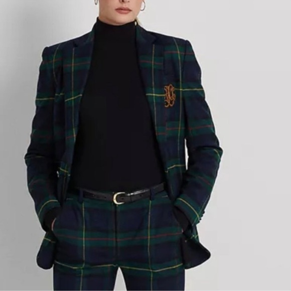 ⭐️NWT Ralph Lauren Plaid Bullion Blazer⭐️ - Picture 5 of 13